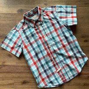 Boys Place Plaid Button Up Short Sleeve